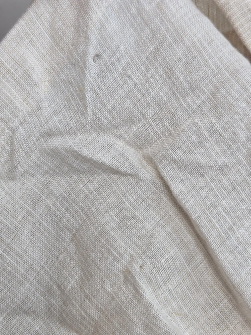 QUINCE European Linen Duvet Cover King/Cal King Natural Mini Pinstripe 7604